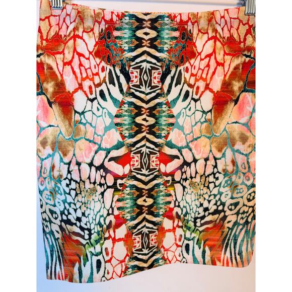 Johanne Beck Abstract Print Pencil Skirt Small NWT Made in USA - Picture 5 of 7